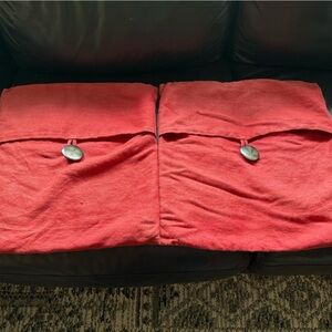 🌺2 Pottery Barn Red Textured Throw Pillows (cases only)🌺